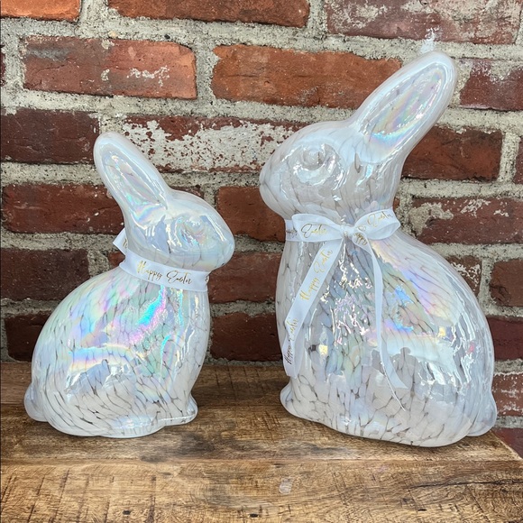 Iridescent Ceramic Bunny Figurines - Picture 7 of 15